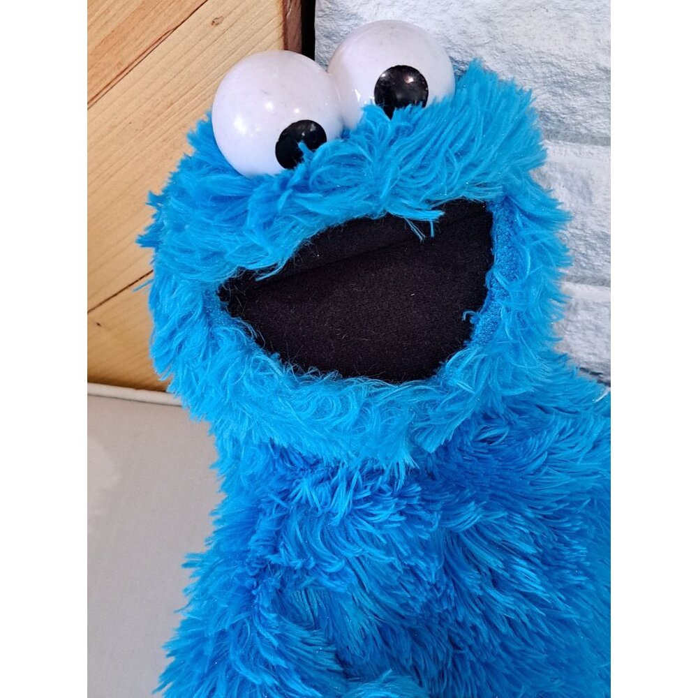 Rare Cookie Monster Plush Hand Puppet Fisher-Price 2008 Sesame Street 15" Toy - Picture 3 of 10